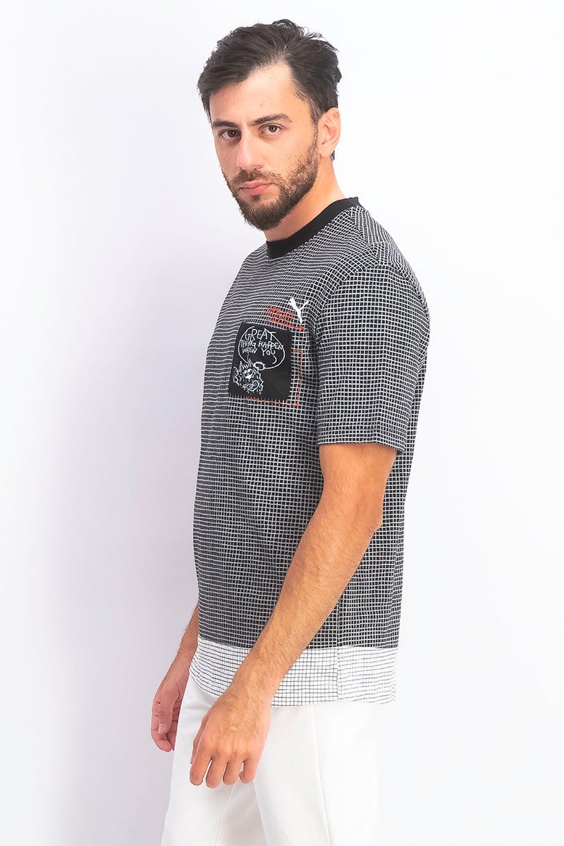 PUMA تي شيرت بولو قصير الأكمام بجيب من بومة × مايكل لاو للرجال، أسود - Image 2